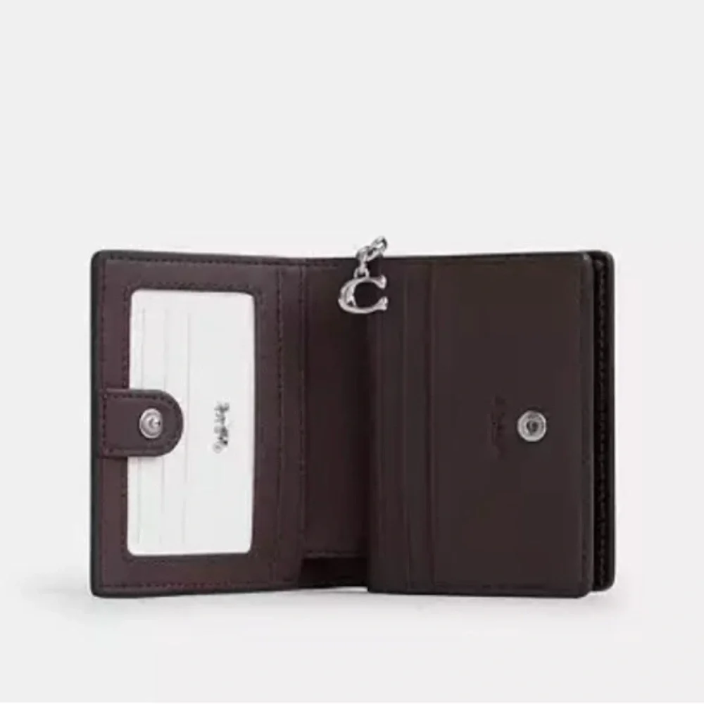 Coach Black Patent Crinkle Snap Wallet - Picture 2 of 8